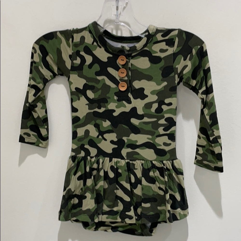 Posh peanut twirl skirt bodysuit cadet 3-6 months